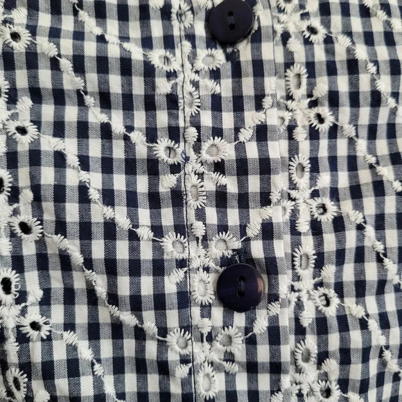 Marilyn Monroe Women's Gingham Embroidered Midi Button-Up Dress Size 20W - Picture 5 of 14